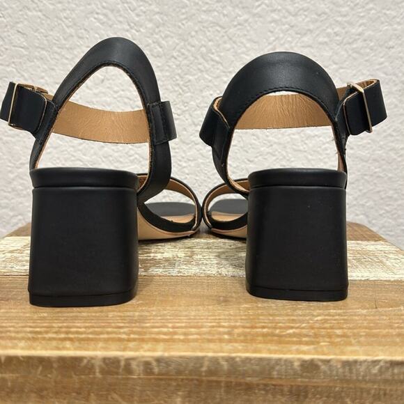 Nisolo Stella Go To Block Heel Black Leather Sandals Size 6 - Picture 8 of 10